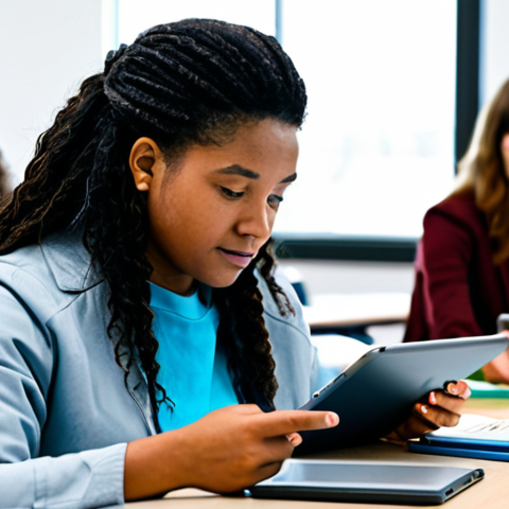 **
A diverse group of students in a modern, well-lit classroom, fully clothed in appropriate attire. Some are using tablets and laptops, while others are collaborating on a project. The focus is on lifelong learning and adapting to new skills for the future job market. Include safety modifiers like "safe for work," "appropriate content," "fully clothed," and "professional." Perfect anatomy, correct proportions, and a natural pose are essential.
**