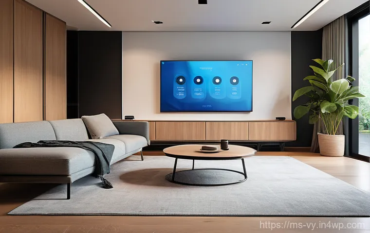 포스트휴머니즘과 인간 기계 상호작용 - A vibrant, realistic scene of a modern Malaysian family in their cozy living room. The mother is smi...