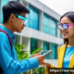 Home 21 포스트휴머니즘 철학의 응용 분야 - A futuristic Malaysian urban scene showcasing a diverse group of people interacting seamlessly with ...